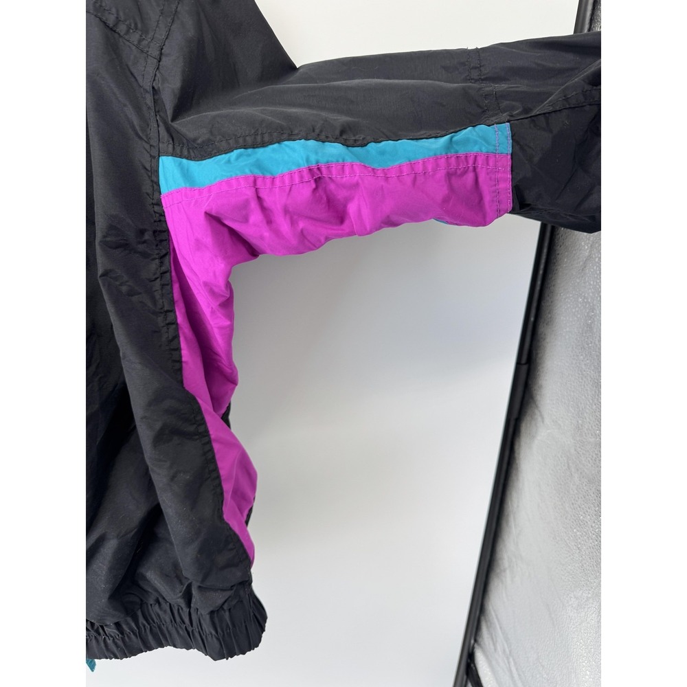 Columbia Bugaboo Vintage 90s Colorblock Jacket Womens Large Teal Pink Black - Picture 8 of 10